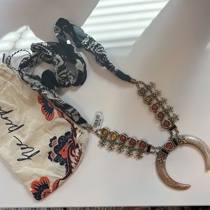 Free People Multicolor Crescent Necklace